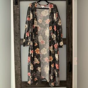 LuLaRoe large floral Sarah duster cardigan - super soft